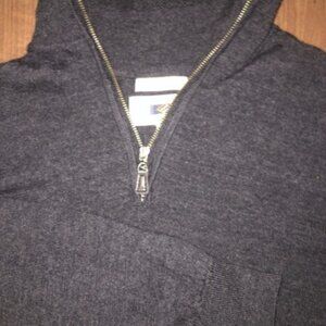 Joseph Abboud Merino Wool Quarter Zip Men’s Sweater Small Charcoal Gray 1/4 Zip